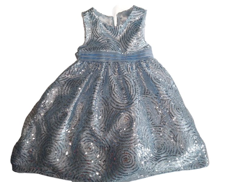 Sparkling blue toddler dress. Size 2T
